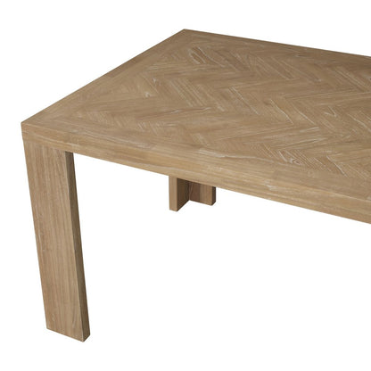 Kingston Herringbone Dining Table - Light Natural