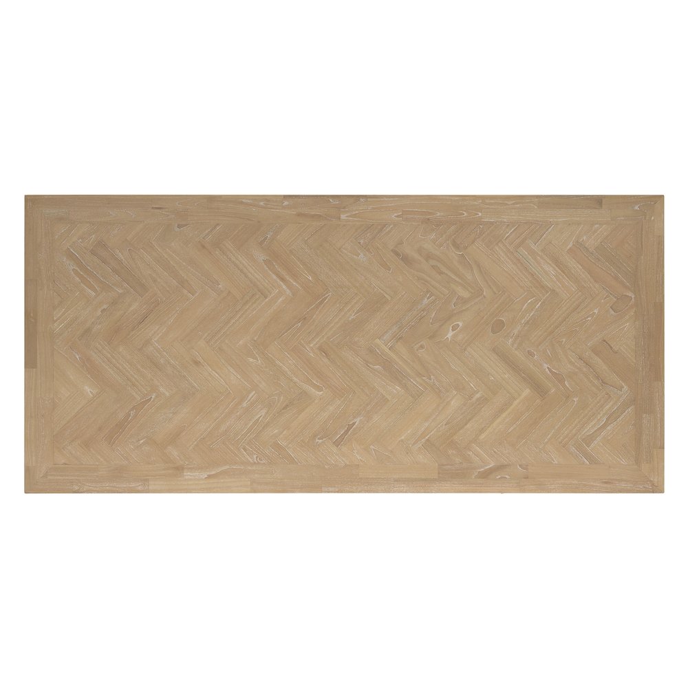 Kingston Herringbone Dining Table - Light Natural