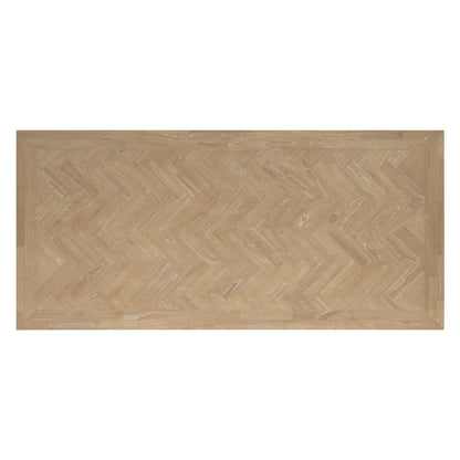 Kingston Herringbone Dining Table - Light Natural