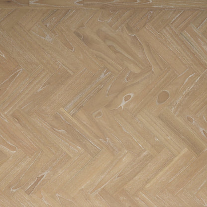Kingston Herringbone Dining Table - Light Natural