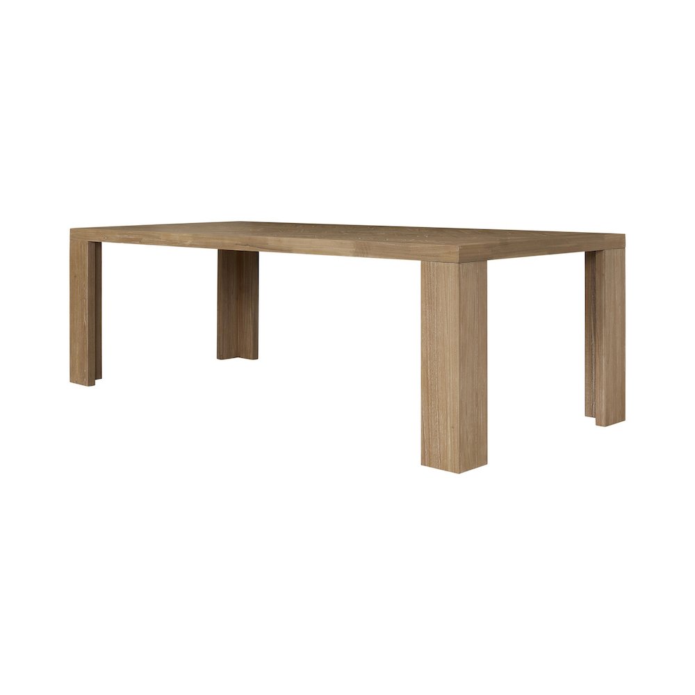 Kingston Herringbone Dining Table - Light Natural
