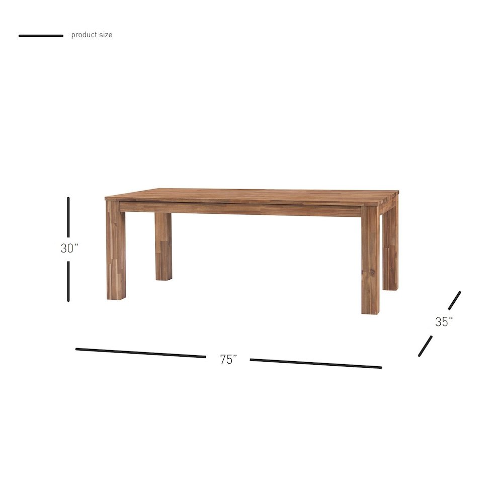 Bedford 75" Rect. Dining Table