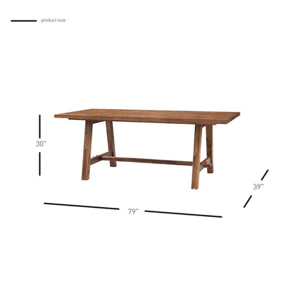 Bedford 79" Rect. Dining Table "A" Base