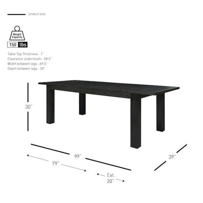 Bedford Butterfly Dining Table w/ 20" Ext.