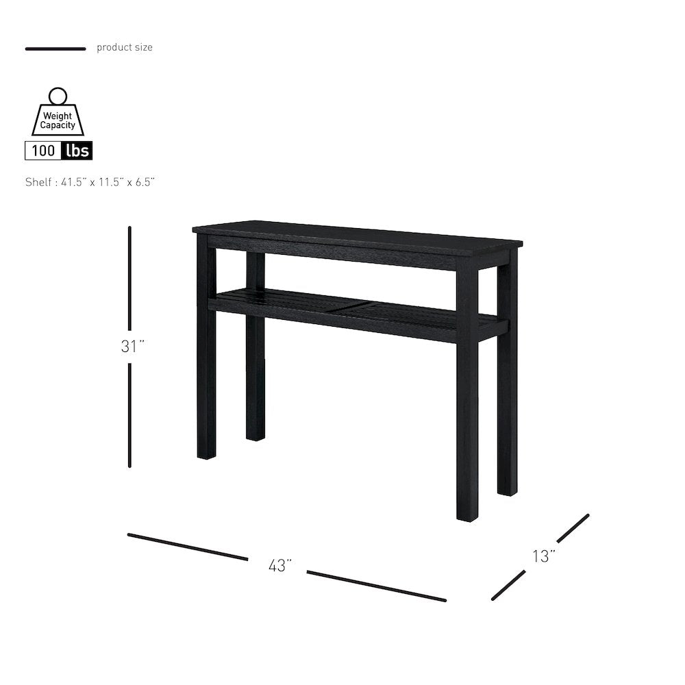 Tiburon Console Table with Shelf