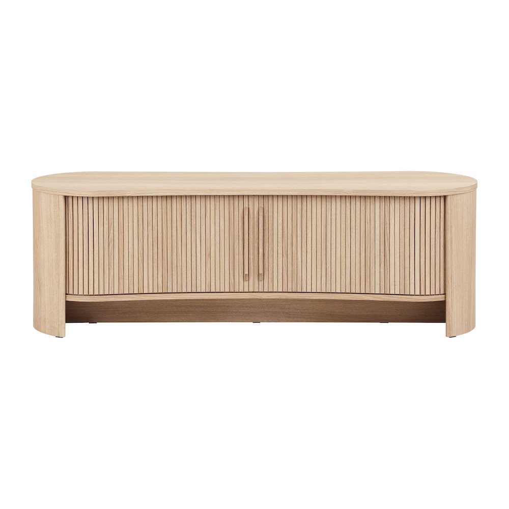 Sicilia Tambour TV Stand - Light Oak