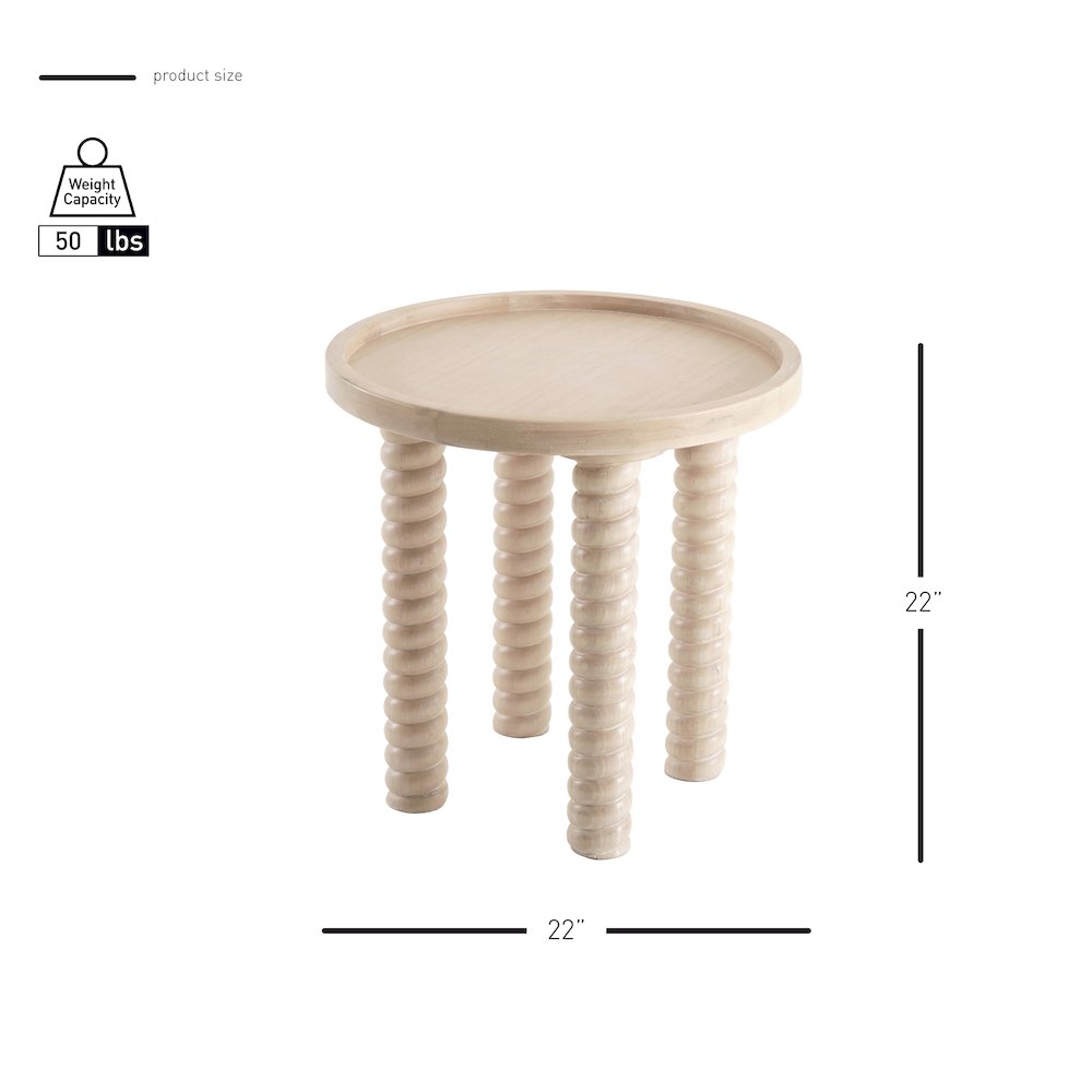 Crellin Accent Table - Weathered Sand