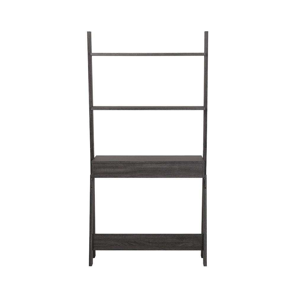 Reeve Stair Desk - 33"W x 15.5"D x 65"H - Charred Black