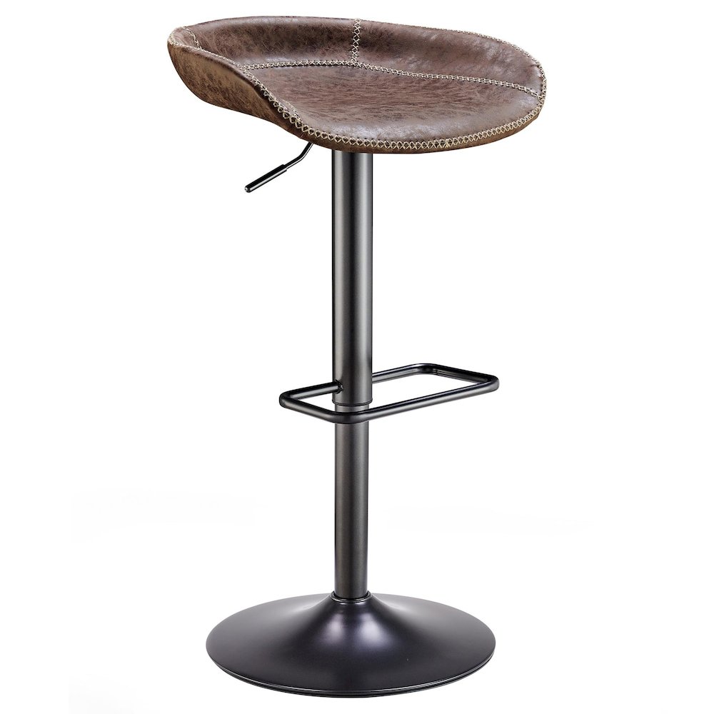 Rogue Faux Leather Gaslift Bar Stool, (Set of 2)