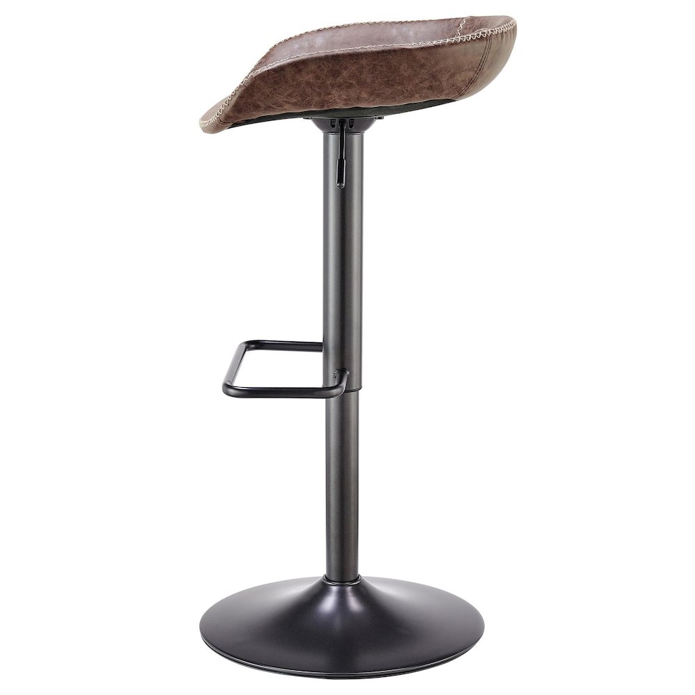 Rogue Faux Leather Gaslift Bar Stool, (Set of 2)