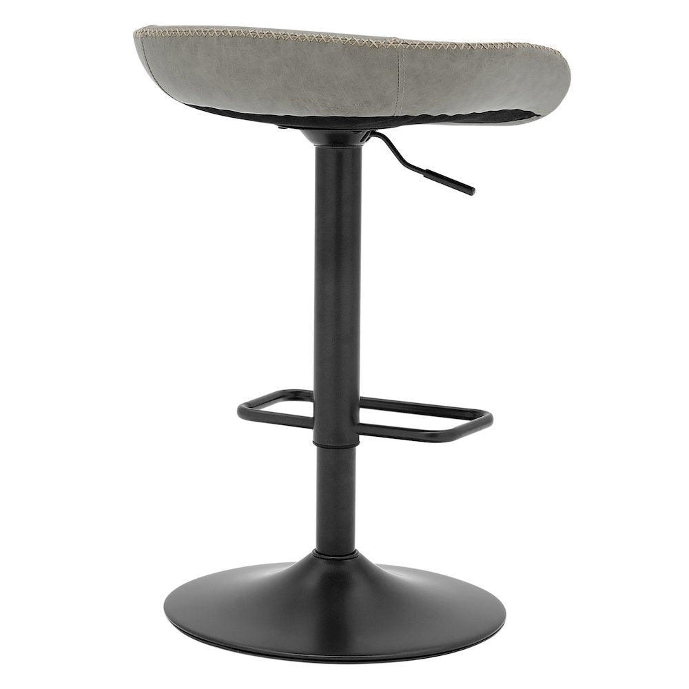 Rogue Faux Leather Gaslift Swivel Bar Stool, (Set of 2)