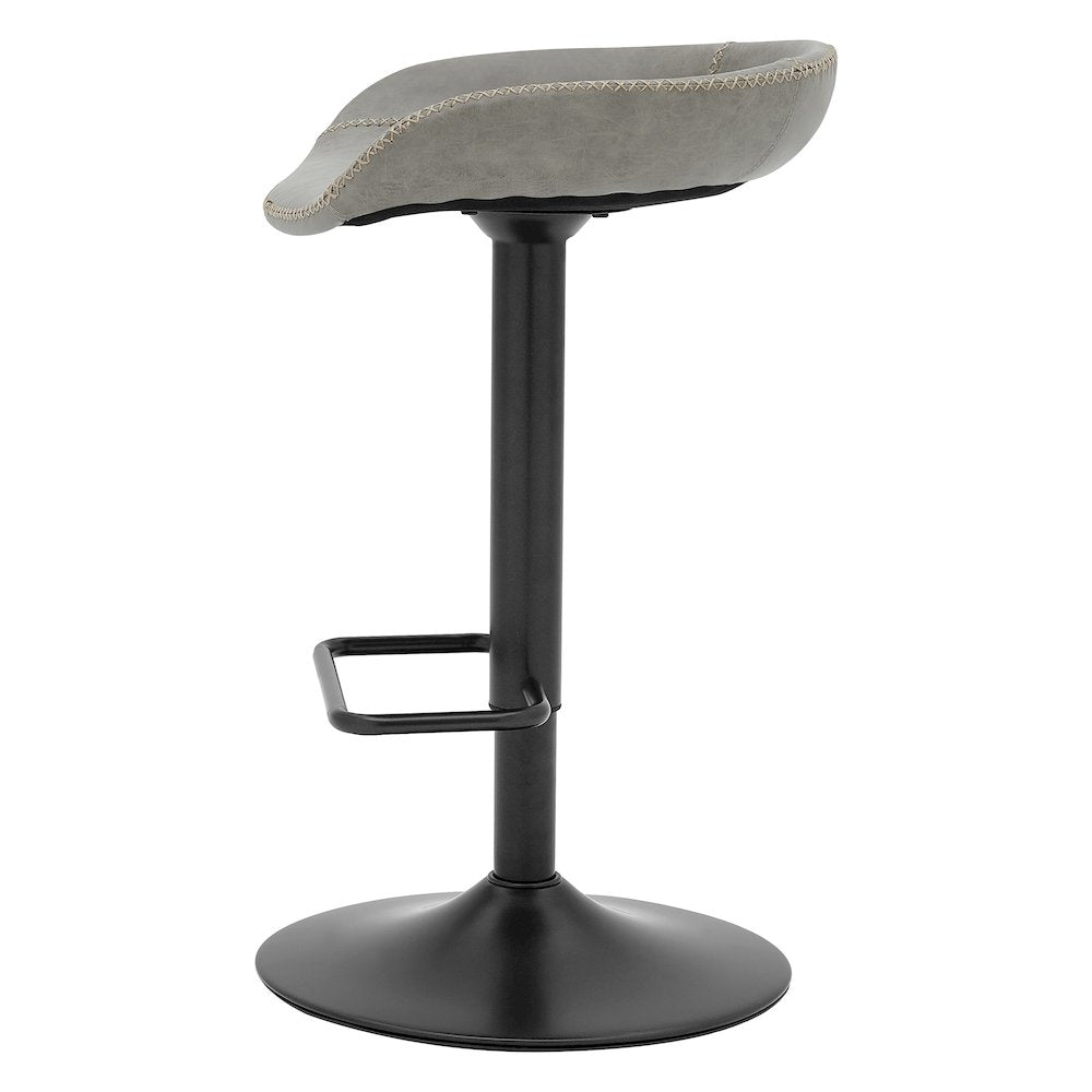 Rogue Faux Leather Gaslift Swivel Bar Stool, (Set of 2)