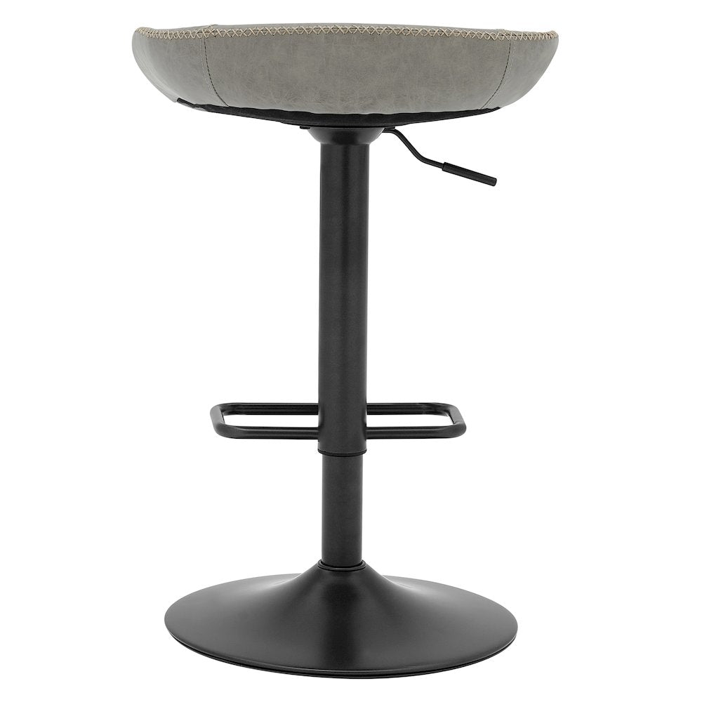 Rogue Faux Leather Gaslift Swivel Bar Stool, (Set of 2)