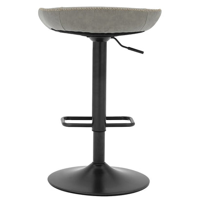 Rogue Faux Leather Gaslift Swivel Bar Stool, (Set of 2)