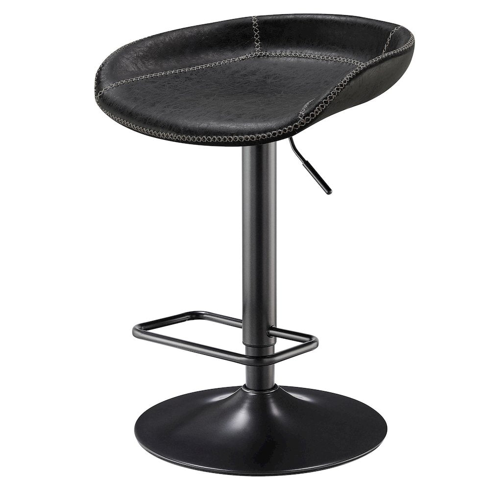Rogue Faux Leather Gaslift Bar Stool, (Set of 2)