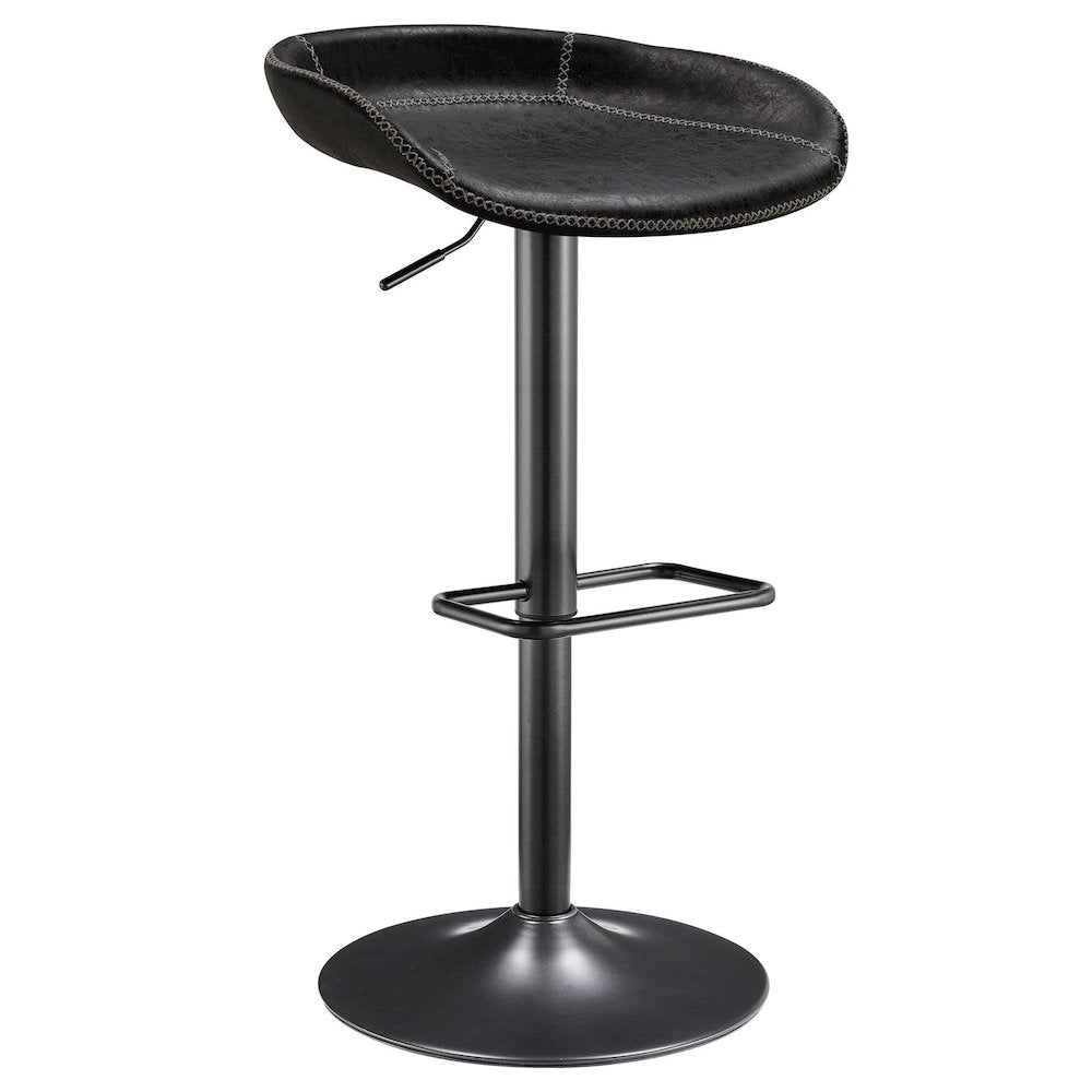 Rogue Faux Leather Gaslift Bar Stool, (Set of 2)
