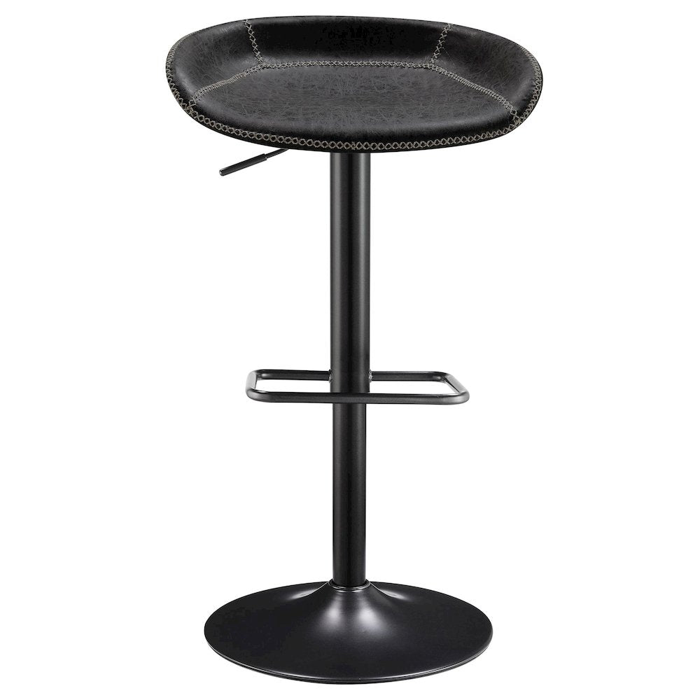 Rogue Faux Leather Gaslift Bar Stool, (Set of 2)