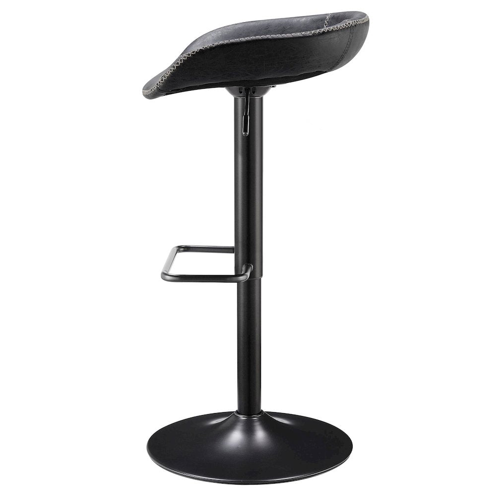 Rogue Faux Leather Gaslift Bar Stool, (Set of 2)