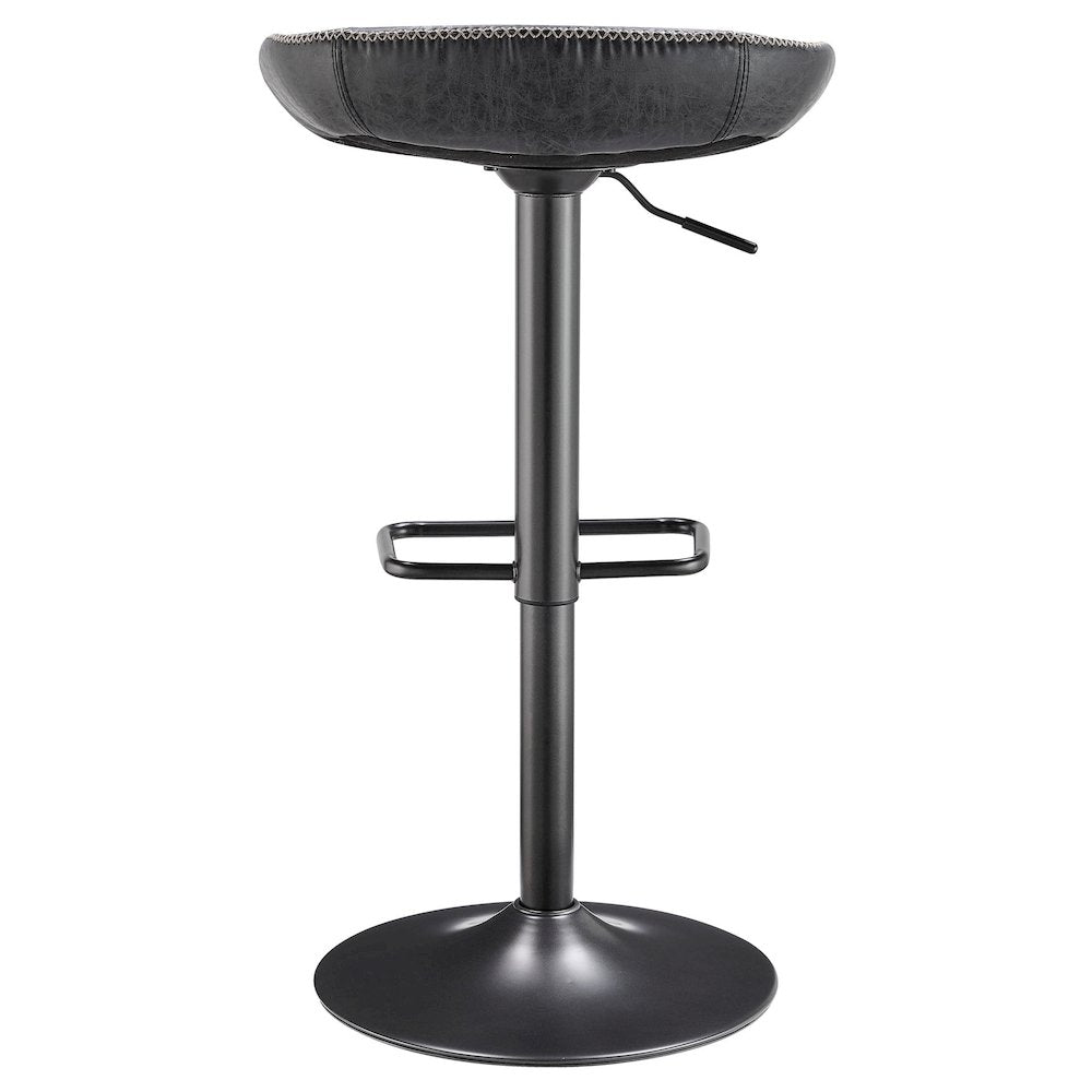 Rogue Faux Leather Gaslift Bar Stool, (Set of 2)