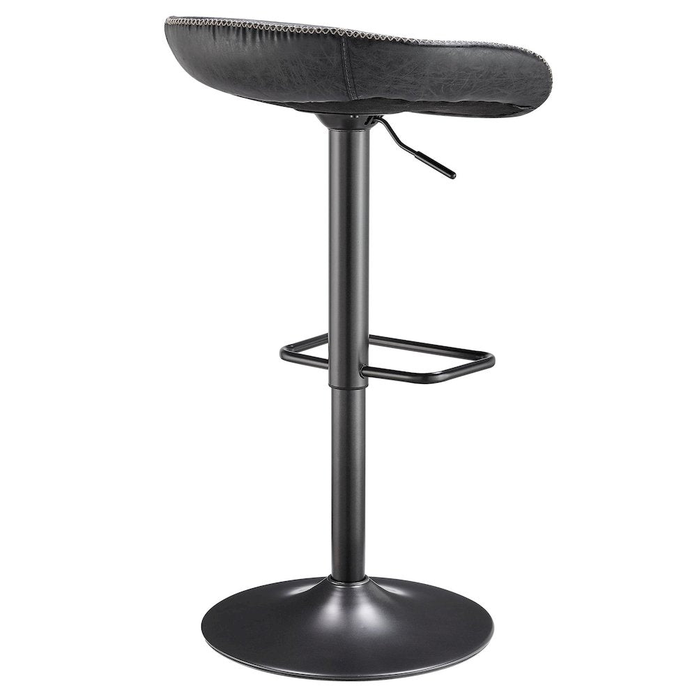 Rogue Faux Leather Gaslift Bar Stool, (Set of 2)