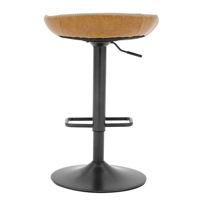 Rogue Faux Leather Gaslift Swivel Bar Stool, (Set of 2)