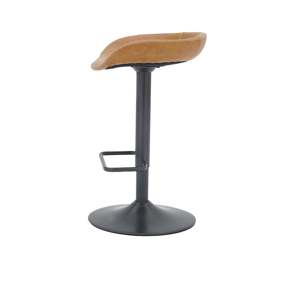 Rogue Faux Leather Gaslift Swivel Bar Stool, (Set of 2)