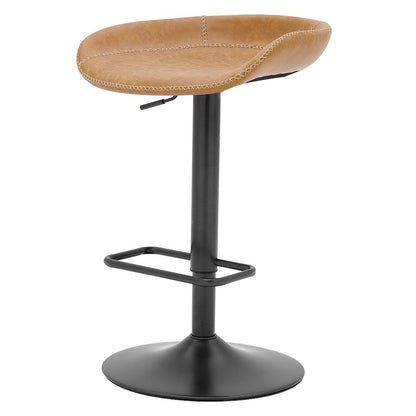 Rogue Faux Leather Gaslift Swivel Bar Stool, (Set of 2)