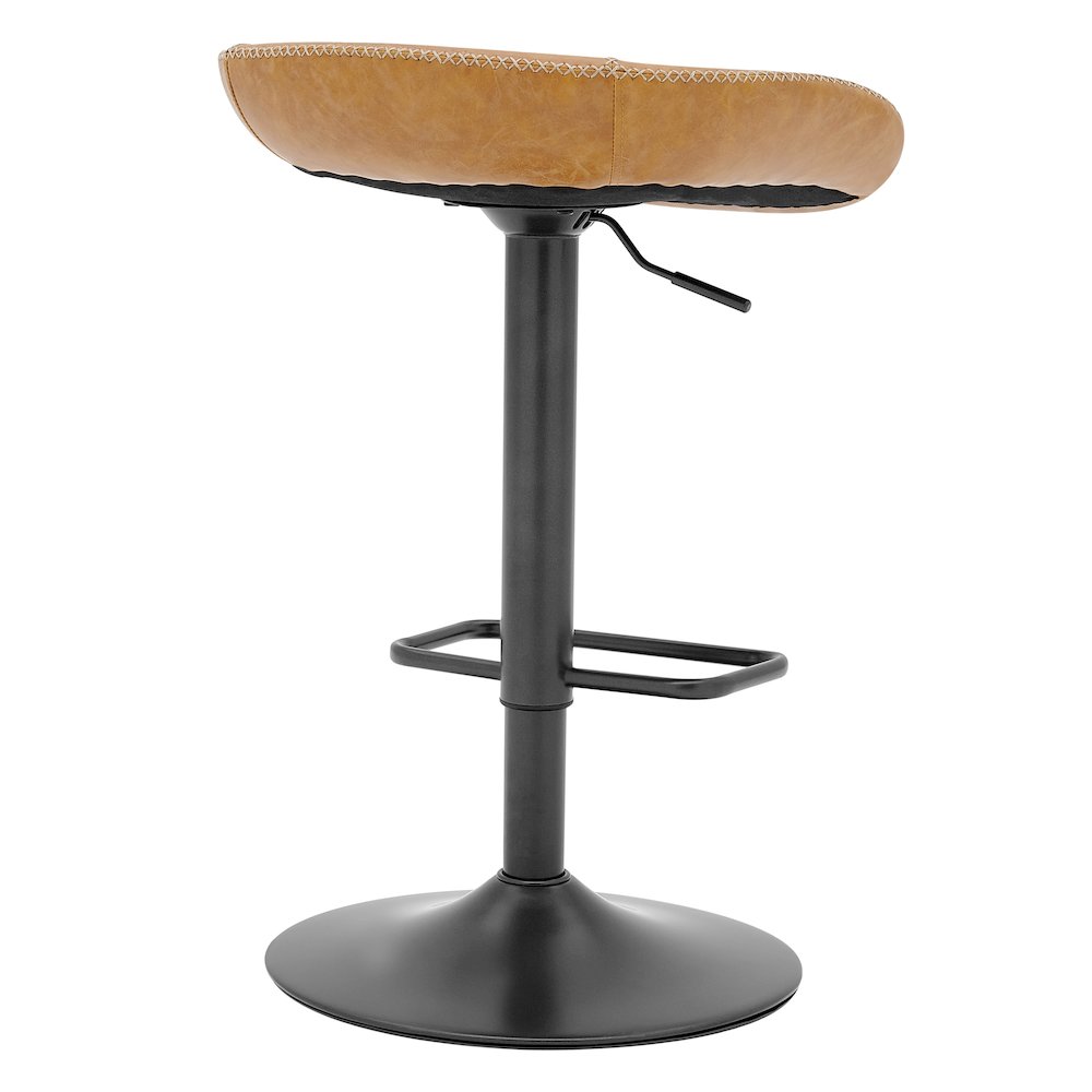Rogue Faux Leather Gaslift Swivel Bar Stool, (Set of 2)