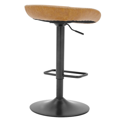 Rogue Faux Leather Gaslift Swivel Bar Stool, (Set of 2)