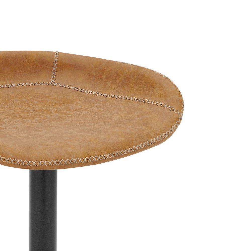 Rogue Faux Leather Gaslift Swivel Bar Stool, (Set of 2)