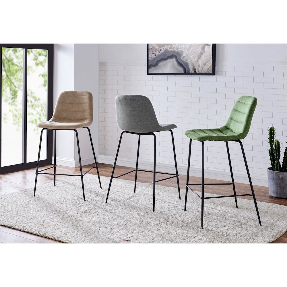 Caleb Fabric Counter Stool, (Set of 4)