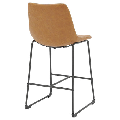 Vesta Faux Leather Counter Stool, (Set of 2)