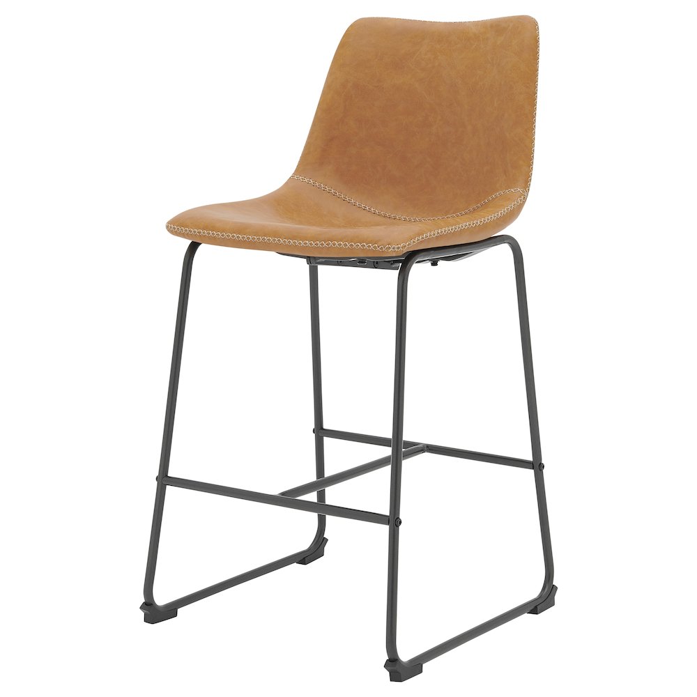 Vesta Faux Leather Counter Stool, (Set of 2)