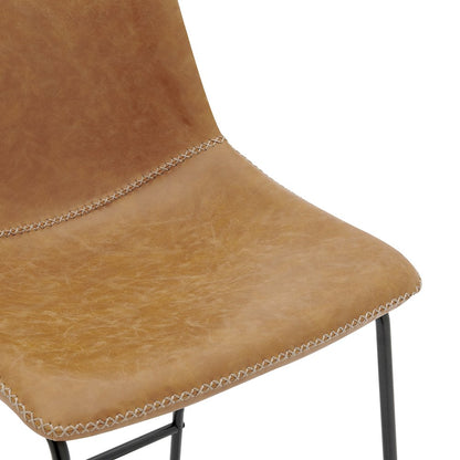Vesta Faux Leather Counter Stool, (Set of 2)