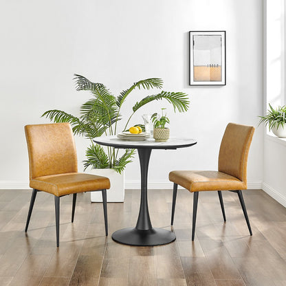 Kevin Faux Leather Dining Side Chair, (Set of 2)