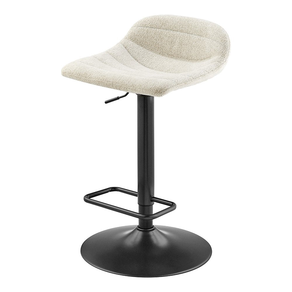 Koa Boucle Gaslift Swivel Bar Stool, (Set of 2)