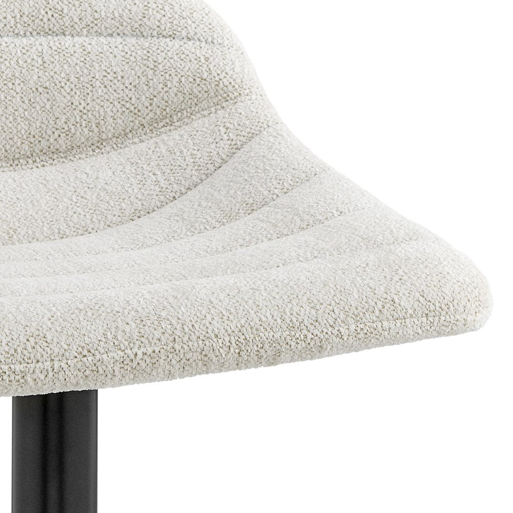 Koa Boucle Gaslift Swivel Bar Stool, (Set of 2)