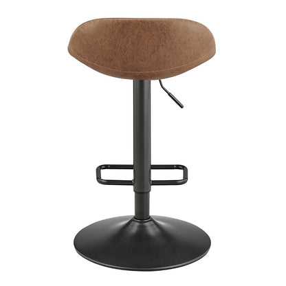 Koa Faux Leather Gaslift Swivel Bar Stool, (Set of 2)