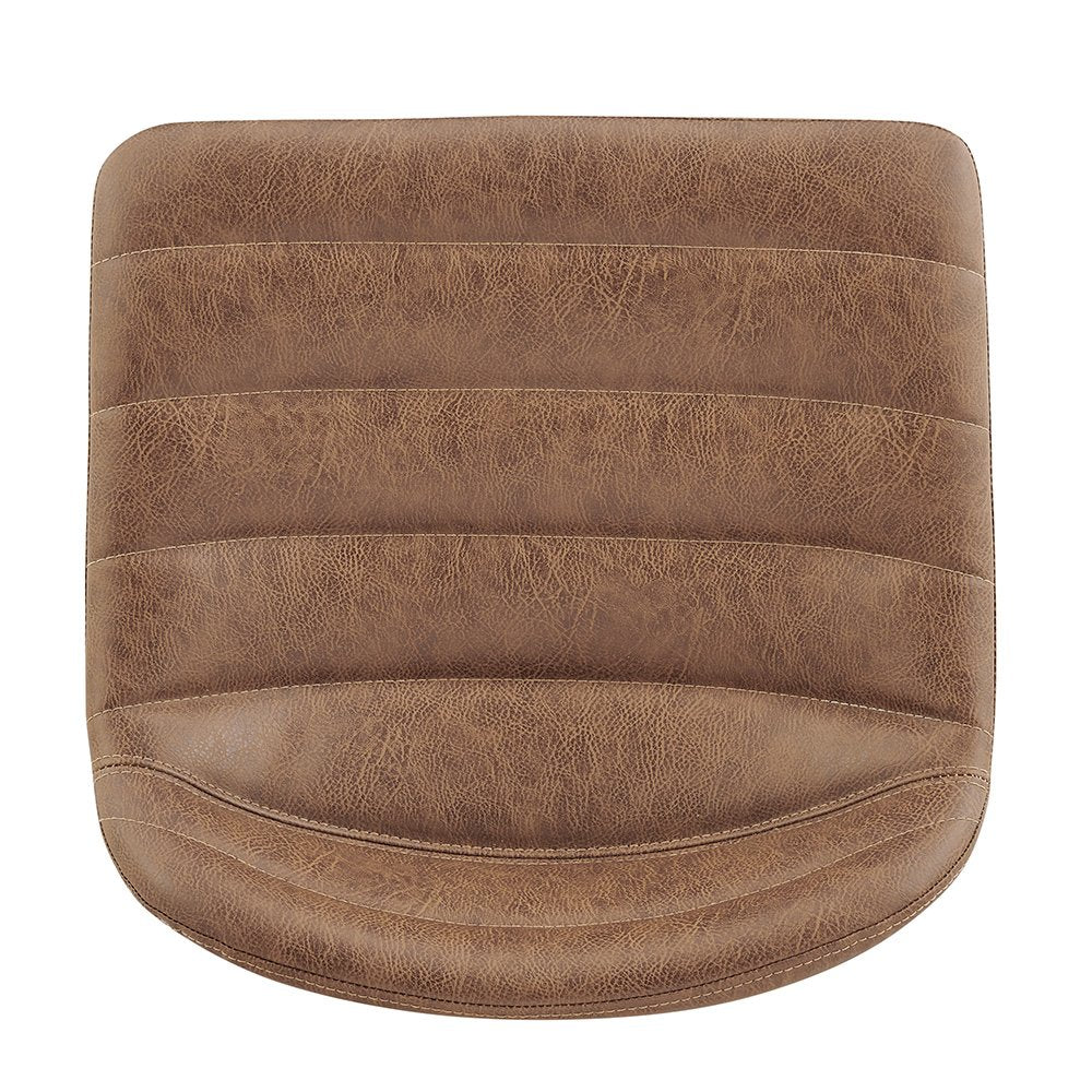 Koa Faux Leather Gaslift Swivel Bar Stool, (Set of 2)
