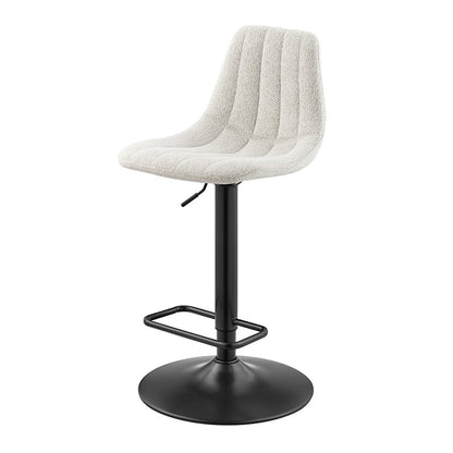 Robert Boucle Gaslift Swivel Bar Stool, (Set of 2)