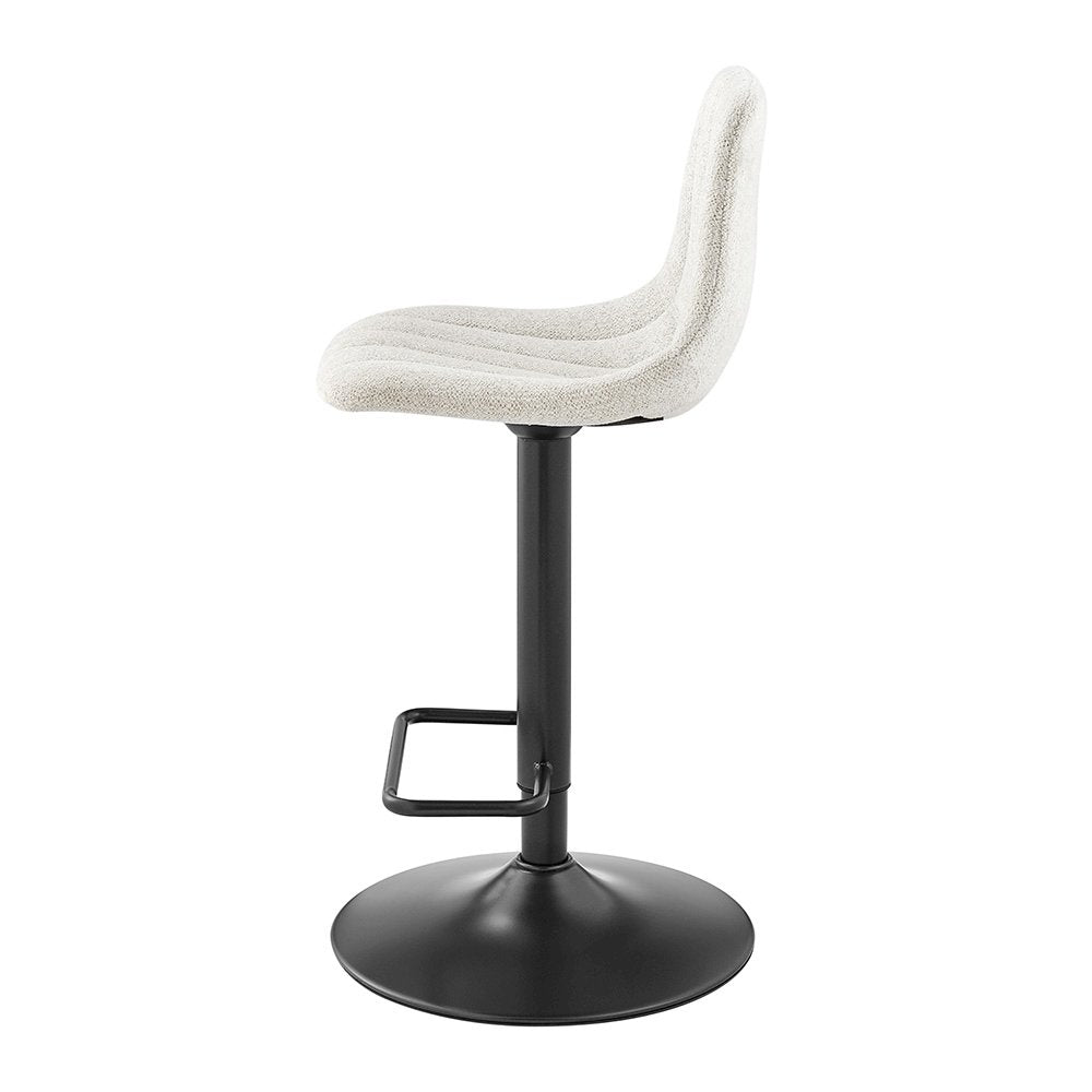 Robert Boucle Gaslift Swivel Bar Stool, (Set of 2)