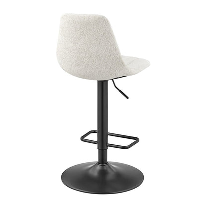 Robert Boucle Gaslift Swivel Bar Stool, (Set of 2)