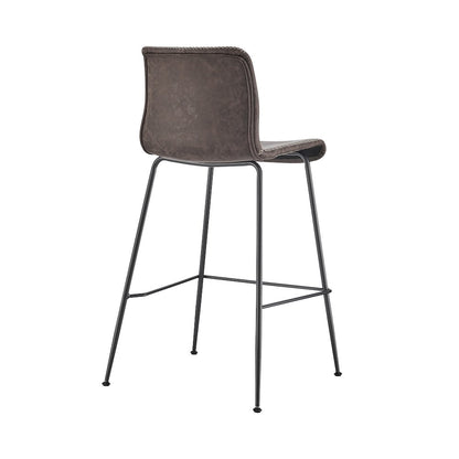 Jayden Faux Leather Low Back Counter Stool, (Set of 2)