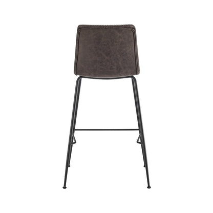 Jayden Faux Leather Low Back Counter Stool, (Set of 2)