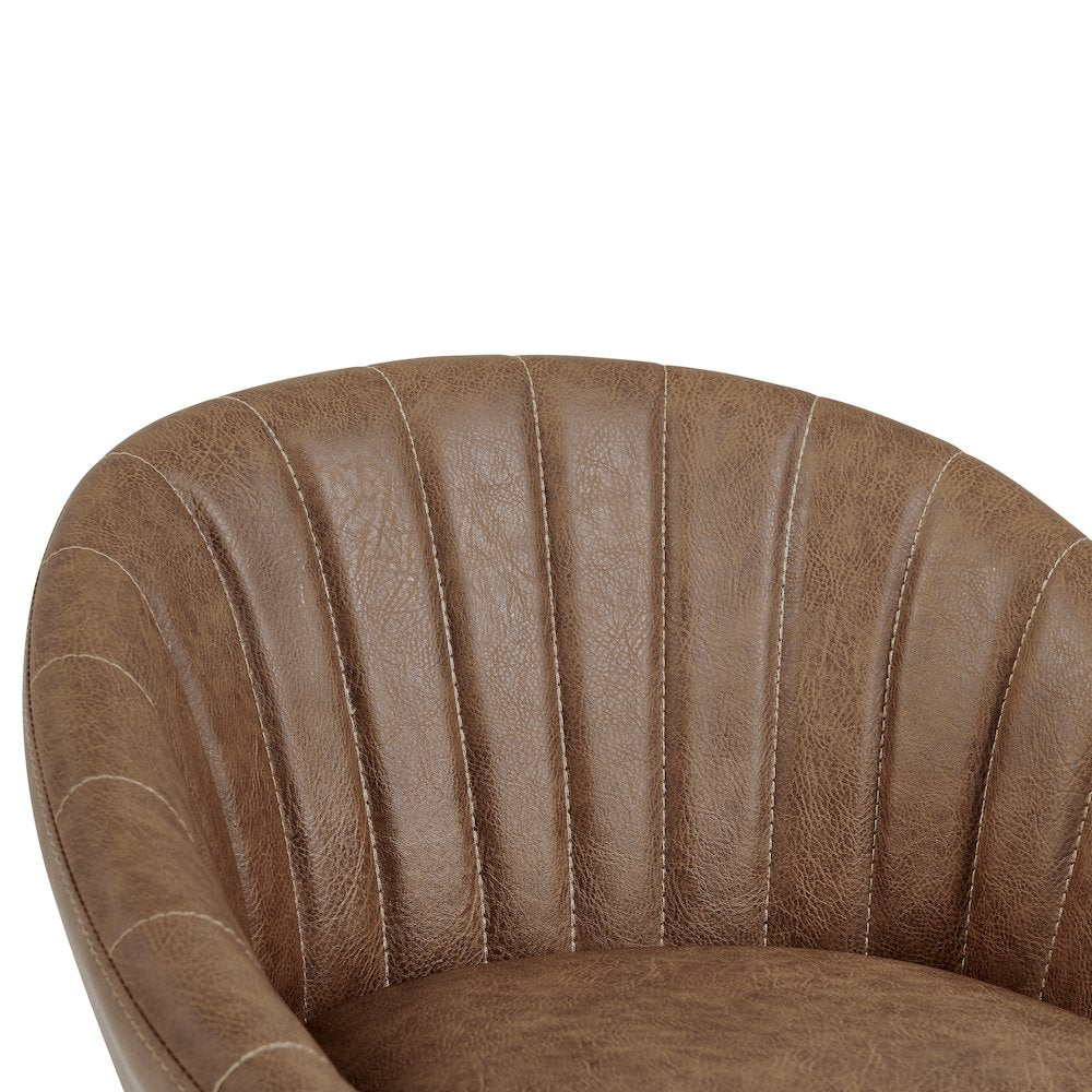 Watson Faux Leather Gaslift Swivel Bar Stool
