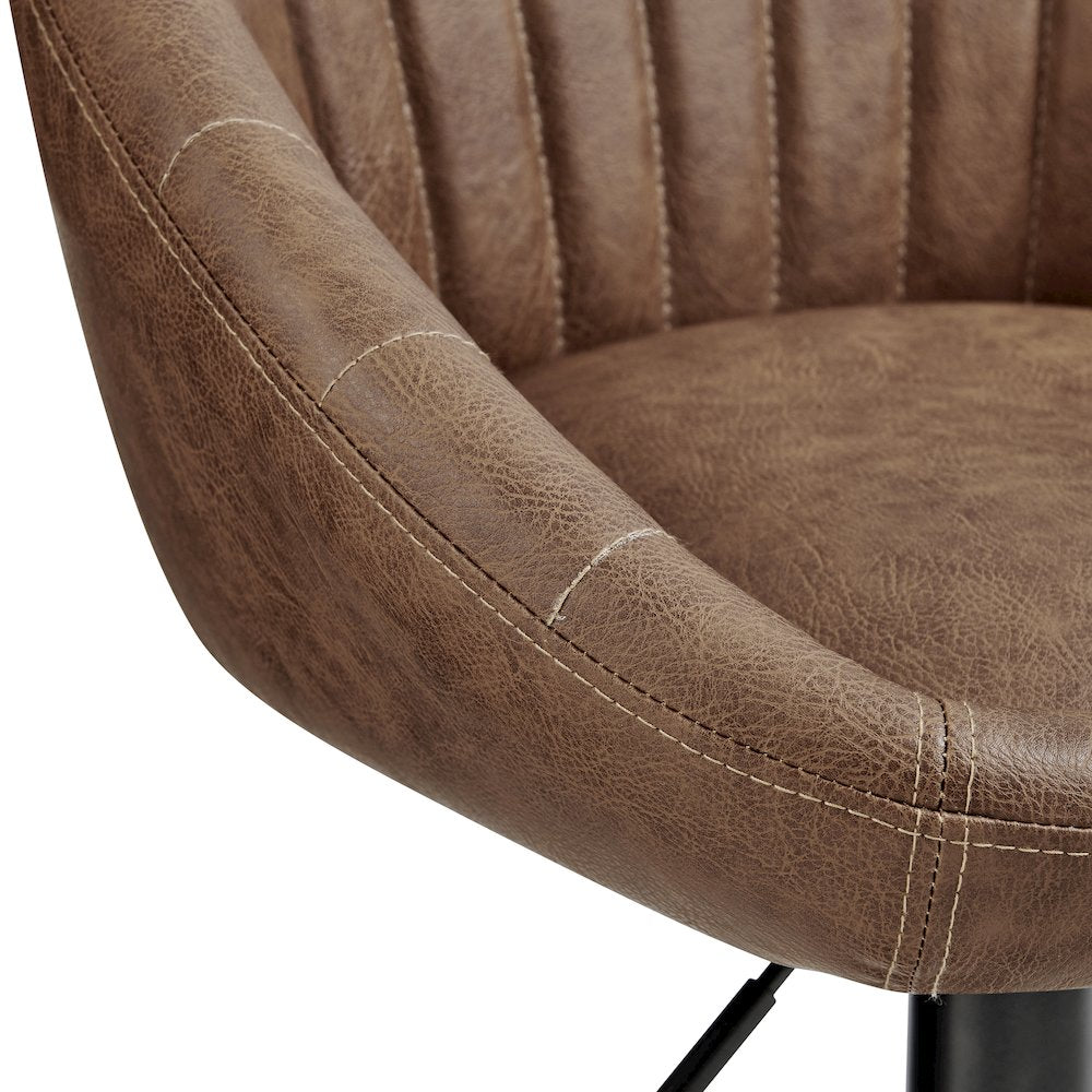 Watson Faux Leather Gaslift Swivel Bar Stool
