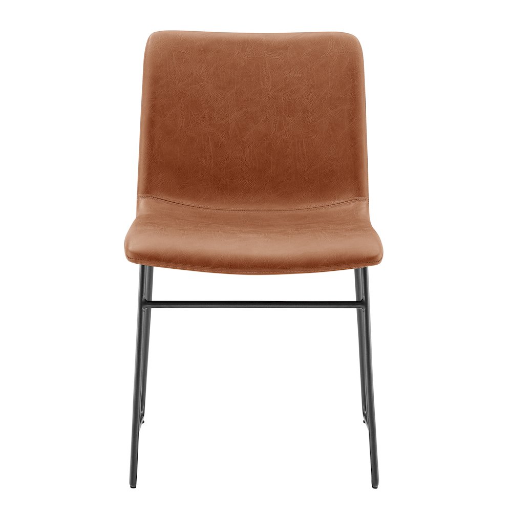 Bruce Faux Leather Dining Side Chair, (Set of 2)