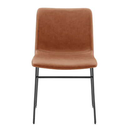 Bruce Faux Leather Dining Side Chair, (Set of 2)