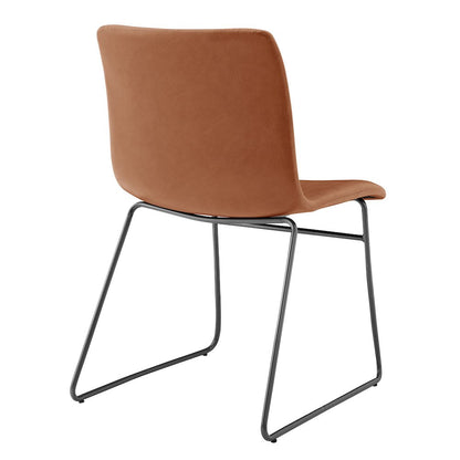 Bruce Faux Leather Dining Side Chair, (Set of 2)