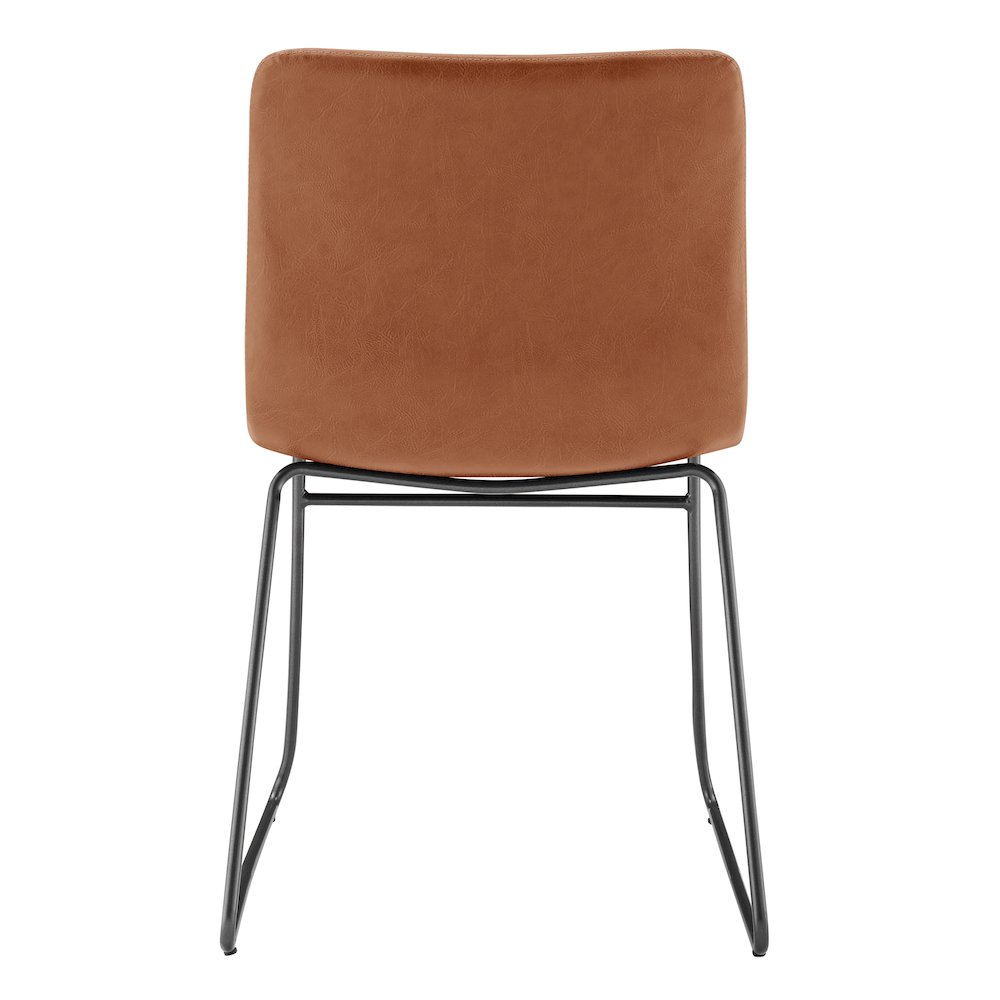 Bruce Faux Leather Dining Side Chair, (Set of 2)